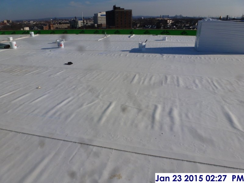 Installed fleece back at the high roof Facing South